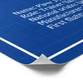 CUB Vliegtuig - Vliegtuigblauwdruk Plannen ABD Poster (Hoek)