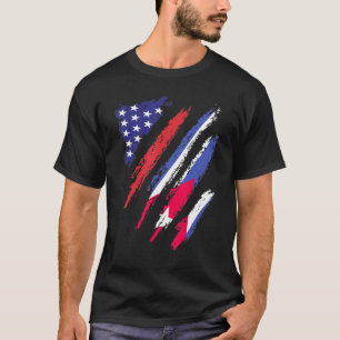 Cuba American Groing Flag USA Patriot Heritage Mon T-shirt