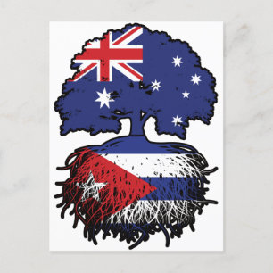 Cuba Australian Tree Roots Flag Briefkaart
