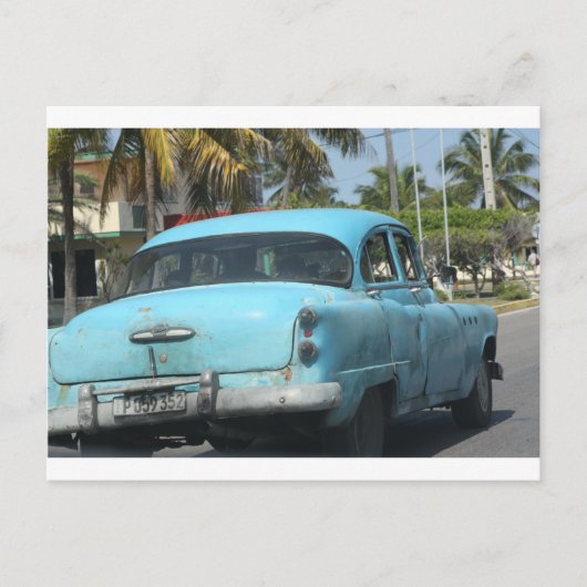 Cuba-auto Briefkaart (Voorkant)