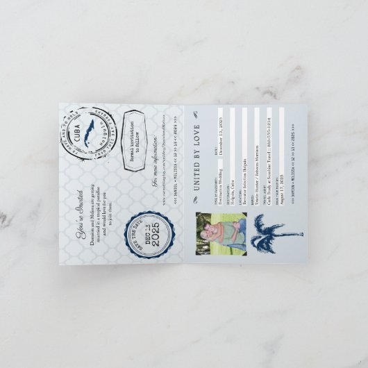 Cuba Blauw Paspoort Trouw Save the Date (Binnen)