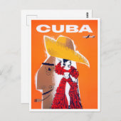 Cuba briefkaart van het klassieke reizen (Voorkant / Achterkant)
