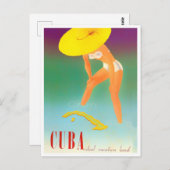 Cuba briefkaart van het klassieke reizen (Voorkant / Achterkant)