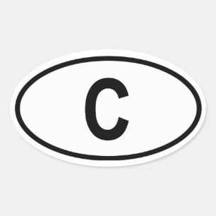 Cuba "C" Ovale Sticker