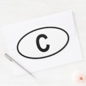 Cuba "C" Ovale Sticker (Envelop)