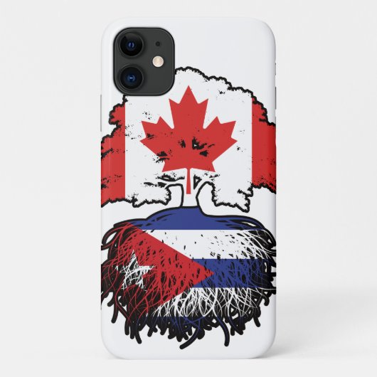 Cuba Canadian Canada Tree Roots Flag Case-Mate iPhone Case (Achterkant)