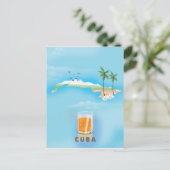 Cuba Carte illustrée affiche de voyage (Debout devant)