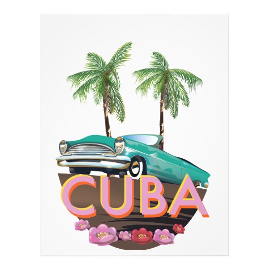 Cuba Classic Car logo Foto Afdruk (Voorkant)
