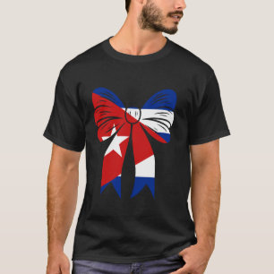 Cuba Coquette Strik Kleine Delicate Lint Cubaanse T-shirt