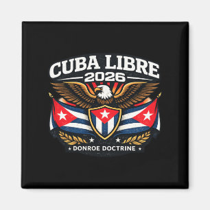 Cuba Cuba Libre Monroe Doctrine Illustratie Magneet