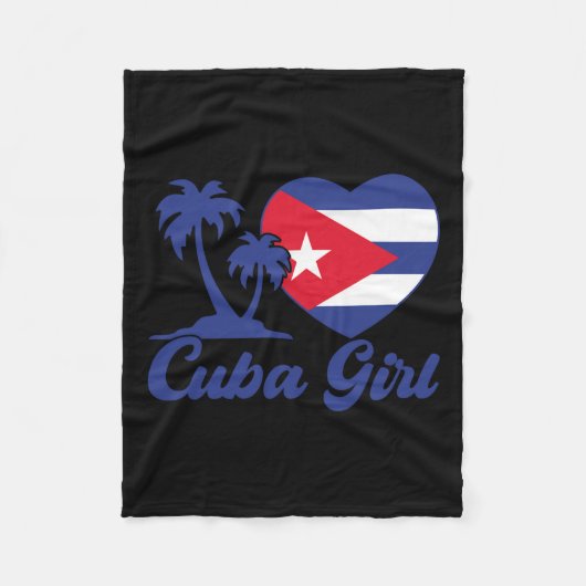 Cuba - Cubaanse Meisjesvlag Cubanita Hispanic Heri Fleece Deken (Voorkant)