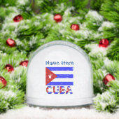 Cuba Cubaanse vlag lichte strepen blauw gepersonal Sneeuwbol (Kerstmis)