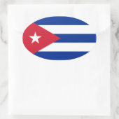 Cuba/Cubaanse vlag Ovale Sticker (Tas)