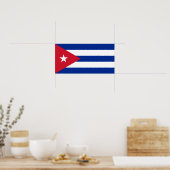 Cuba - Cubaanse vlag Poster (Keuken)
