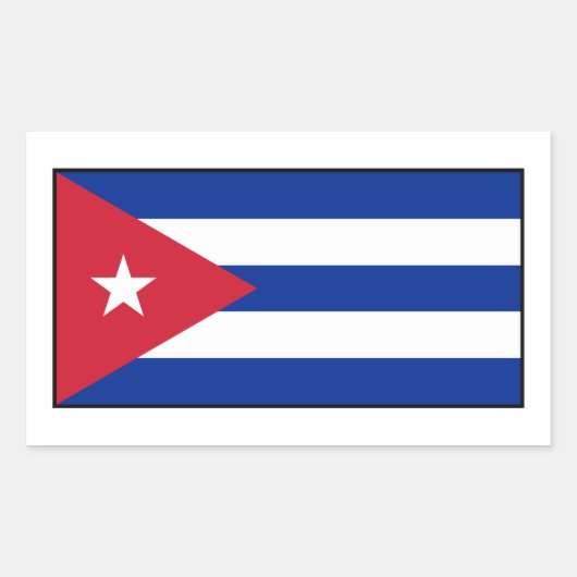 Cuba - Cubaanse vlag Rechthoekige Sticker (Voorkant)