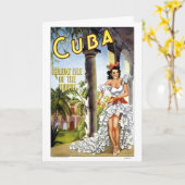  Cuba Dancer Travel Briefkaart (Gele Bloem)