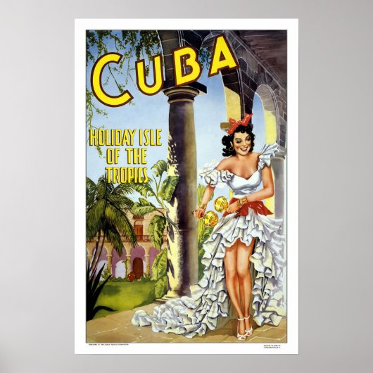  Cuba Dancer Travel Poster (Voorkant)
