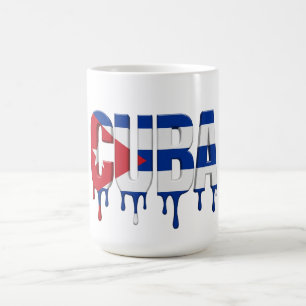 Cuba Drip-tekst Caribisch vlagontwerp Fan Koffiemok