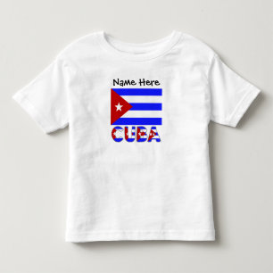 Cuba en Cubaanse vlag Lichtblauw Persoonlijk Kinder Shirts