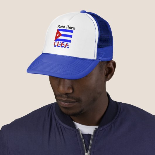 Cuba en Cubaanse vlag Light Blue Personalized Truc Trucker Pet (In situ)