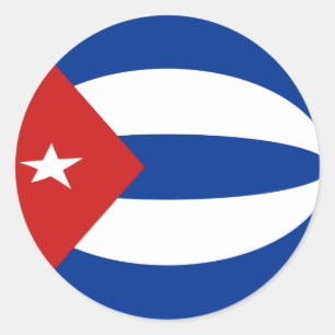 Cuba Fisheye Flag Sticker