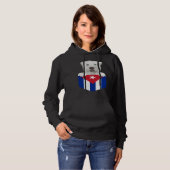 Cuba Flag Soft Coated Wheaten Terrier Dog In Pocke Hoodie (Voorkant volledig)