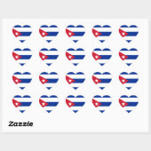 Cuba Flag Splendid Patriotic Hart Sticker (Vel)