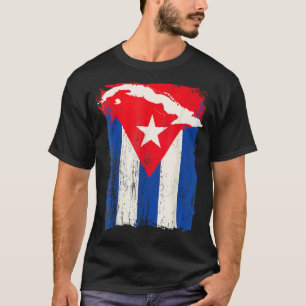Cuba Flag Steun Cubaanse Landkaart Grafisch Cuba F T-shirt