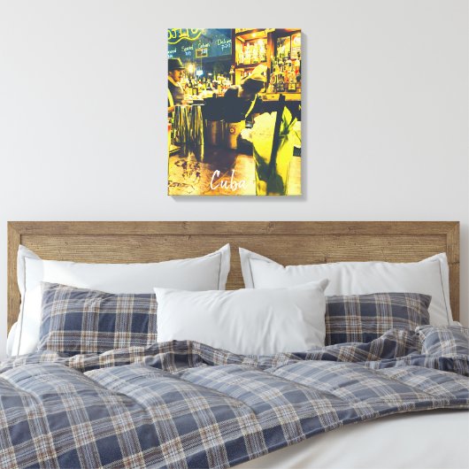 Cuba funky Mojito bar reisprint Canvas Afdruk (Insitu (Slaapkamer))