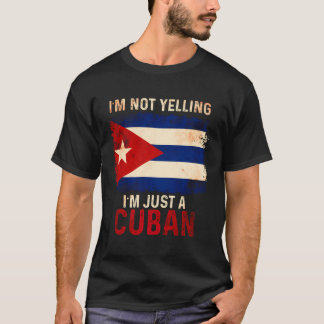 Cuba Grappig schreeuwen Cubaanse vlag Havana T-shirt