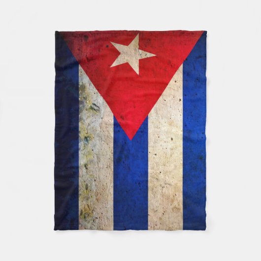 Cuba Grunge Flag Fleece Blanket (Voorkant)