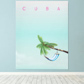 Cuba Hammock Impression de vacances de style vinta (Insitu (Plancher de Bois))