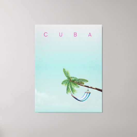 Cuba Hammock Impression de vacances de style vinta (Recto)