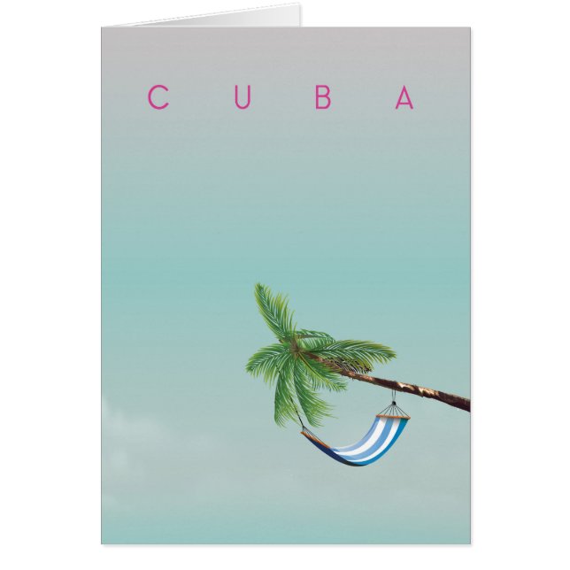 Cuba Hammock Impression de vacances de style vinta (Devant)