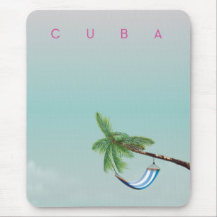 Cuba Hangmat Vintage stijl vakantieprint. Muismat