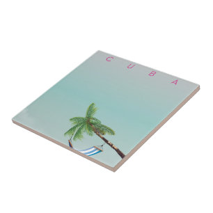 Cuba Hangmat Vintage vakantieprint. Tegeltje
