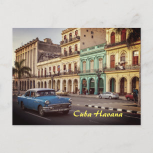 Cuba Havana  Classic Car Cityscape Briefkaart