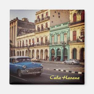Cuba Havana Classic Car Cityscape Magneet