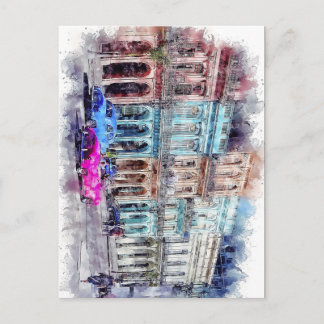 Cuba Havana Cuban Old Car Caribbean Beach Briefkaart