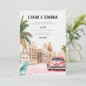 Cuba Havana Faire-part de mariage destination mari (Debout devant)