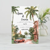 Cuba Havana Faire-part de mariage destination mari (Debout devant)