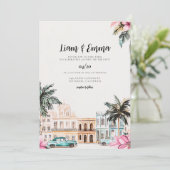 Cuba Havana Faire-part de mariage Destination Mari (Debout devant)