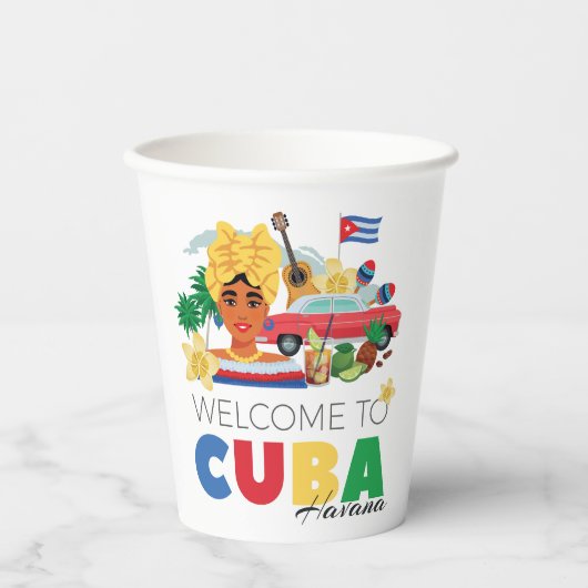 Cuba Havana Papieren Bekers (Voorkant)
