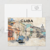 Cuba Havana Tourisme Vintage voyage Ajouter Carte  (Devant / Derrière)