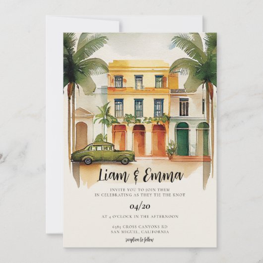 Cuba Havana Trouwkaart bestemmingshuwelijk Kaart (Voorkant)