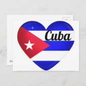 Cuba Heart Flag Briefkaart (Voorkant / Achterkant)