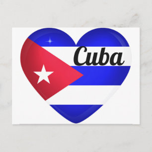 Cuba Heart Flag Briefkaart