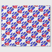 Cuba Heart Flag Cadeaupapier (Vlak)