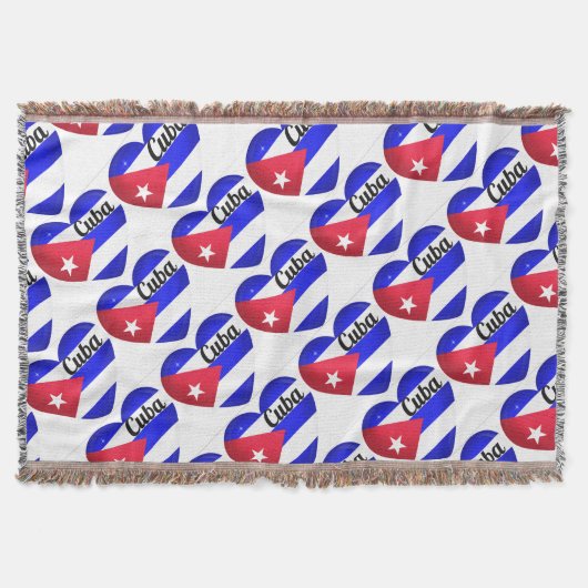 Cuba Heart Flag Deken (Voorkant)