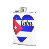 Cuba Heart Flag Heupfles (Links)